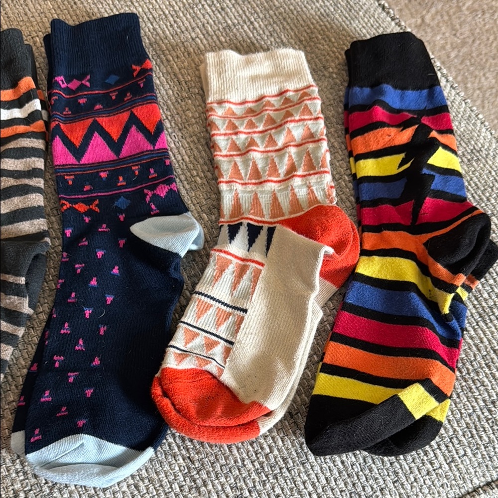 Colorful Striped and Patterned Socks Set - Picture 3 of 3
